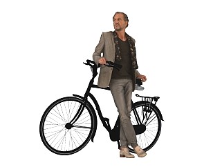 骑自行车的人精细人物<em>模型</em>(1)